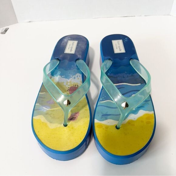 Kate Spade New York Womens Rio Beach Scene Platform Flip-Flop Sandals - Picture 4 of 8